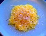 Simple Roasted Spaghetti Squash Dressed With Olive Oil And Parmesan